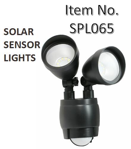 Dual Head Solar Motion Activated Security Light