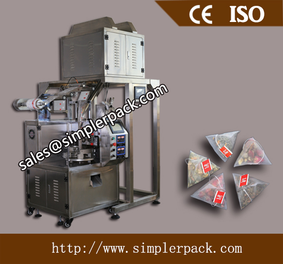 Pyramid Tea Bag Packaging Machine with Thread and Tag