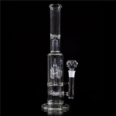 14.76 Inches Clear Glass Bongs