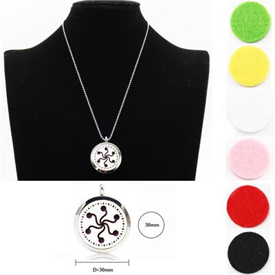 Aromatherapy Essential Oil Diffuser Necklace Locket Perfume Pendant Necklace With 6 Colors Plet