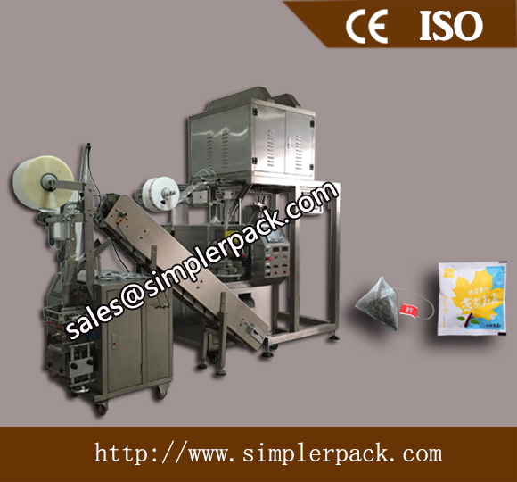 Pyramid Roselle Flower Tea Bag Packing Machine with Outer Envelope