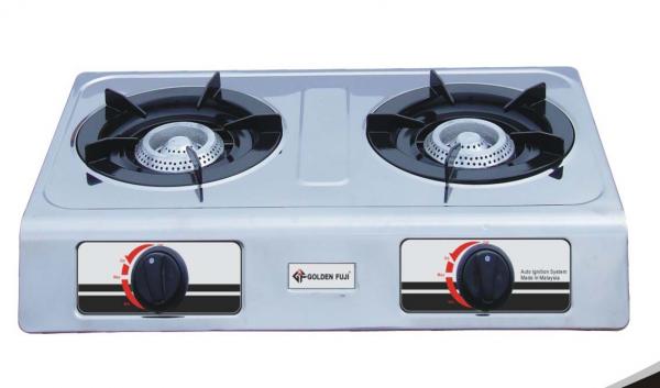2 burners stainless steel table top gas stove JK-300