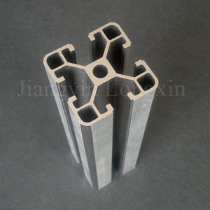 Aluminum profile for industry 40x40mm silver anodized