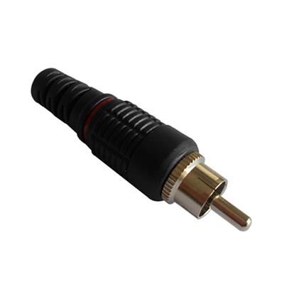 Solderless CCTV RCA Male Connector With Plastic Boot (CT5028)