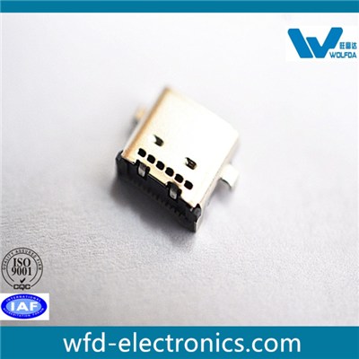 DIP0.8 Female USB Type C (P/N: USB-F0512-S5503)