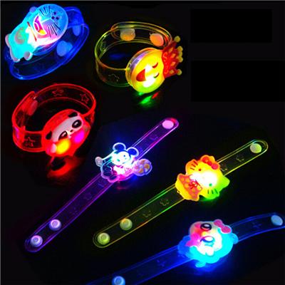 Factory Directly Deal LED Light Up Bracelet Cartoon Wristband Dropshipping Cheap LED Wrist Strap