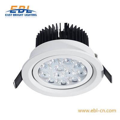 12W Rotated High Power LED Down Light With Ra>80  Powerful LED 40 Optical Lens Cutout 95mm