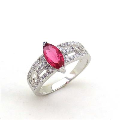 2016 Hottest Rhinestone Sterling Silver Gemstone Engagement Ring