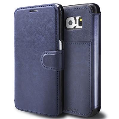 Blue Leather Case For Samsung Galaxy S6