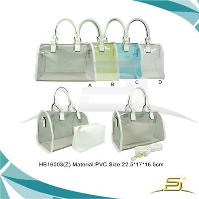 Transparent PVC Handbag 2 In 1