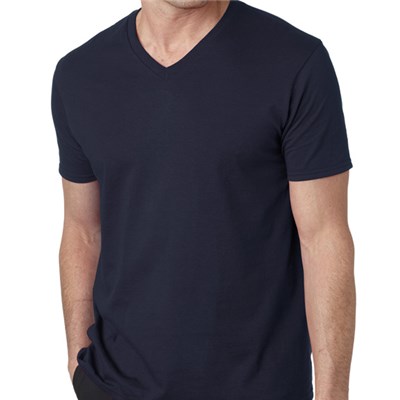 100%cotton/95%cotton 5%elastane Adult's V-neck T-shirt