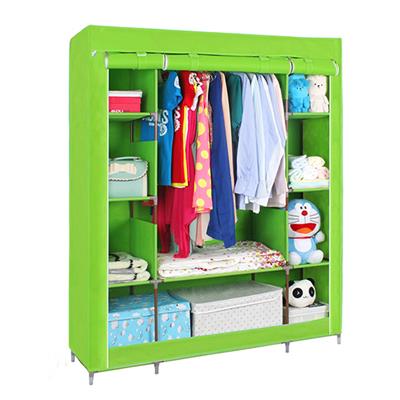 Wholesale Custom Colored Cover Triple Fabric Wardrobe For Home