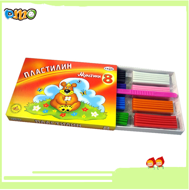 Factory Direct Sale Nontoxic Assorted Plasticine Modeling Clay 8 colors for Kids Artists DIY 