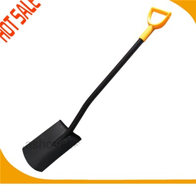 All Metal Ergonomic Handle Flat Spade Shovel