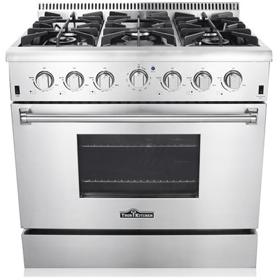 CSA approved 36 inch 6 Burner Stainless Steel Freestanding  Gas Range