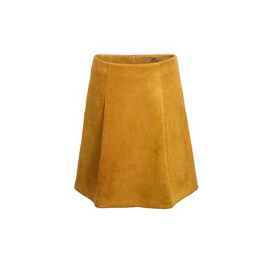 Solid Colour Deep Pleat Conceal Zipper Fastening Skirt