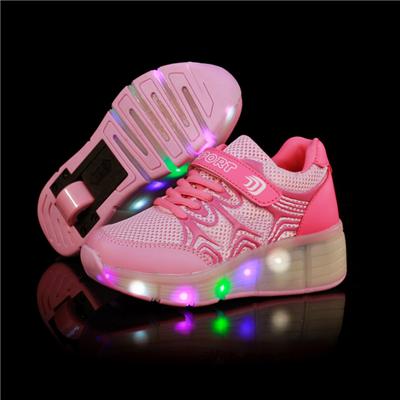Summer Super-light Flashing Shoes Cool Design Kids Led Shoes With Heelys And Wheels