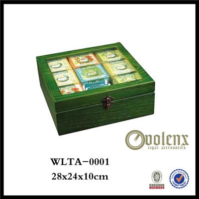 5 Compartments MDF Wooden Tea Box