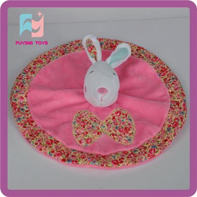 Lovely Rabbit Round Baby Bibs Plush Toys