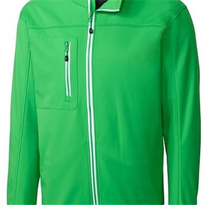 Waterproof Men Green Jacket 95polyester 5 Spandex Fabric
