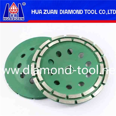 Diamond Double Row Cup Wheel For Stone Concrete Polishing