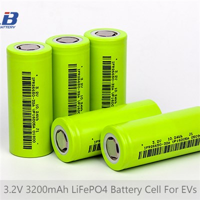 3.2V 3200mAh LiFePO4(LFP) Battery Cell For EVs