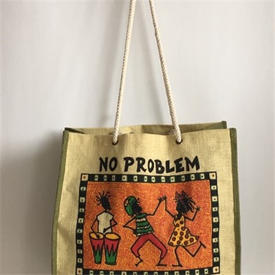 No Problem Dancing Jamaica Cotton Printed Shopping Bag