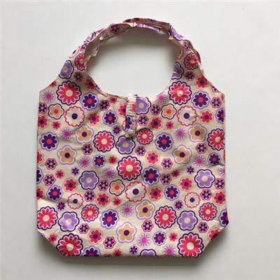 Sun Flowers Printed Polyester Shopping Bag With Clip Closure