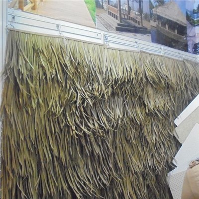 Colored Synthetic Thatching Roof Fake Palm Hut Grass Thatch