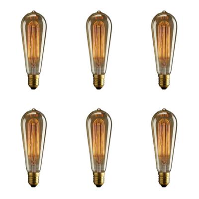 E27 60w Incandescent Bulbs ST64 Golden Color