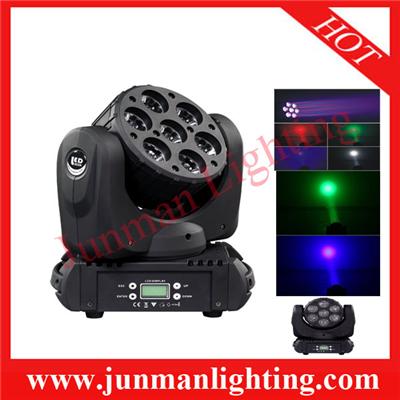 7*12w RGBW 4 In 1 LED Beam Moving Head Light Party Disco Light
