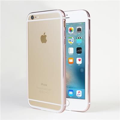 Aluminum Metal Frame With Soft TPU Rubber Lining Hard Bumper Case For Apple IPhone 6 / 6S Plus