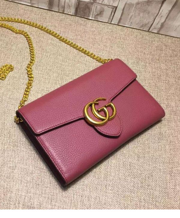Gucci GG Marmont Leather Mini Chain Bag at itpurse.cn