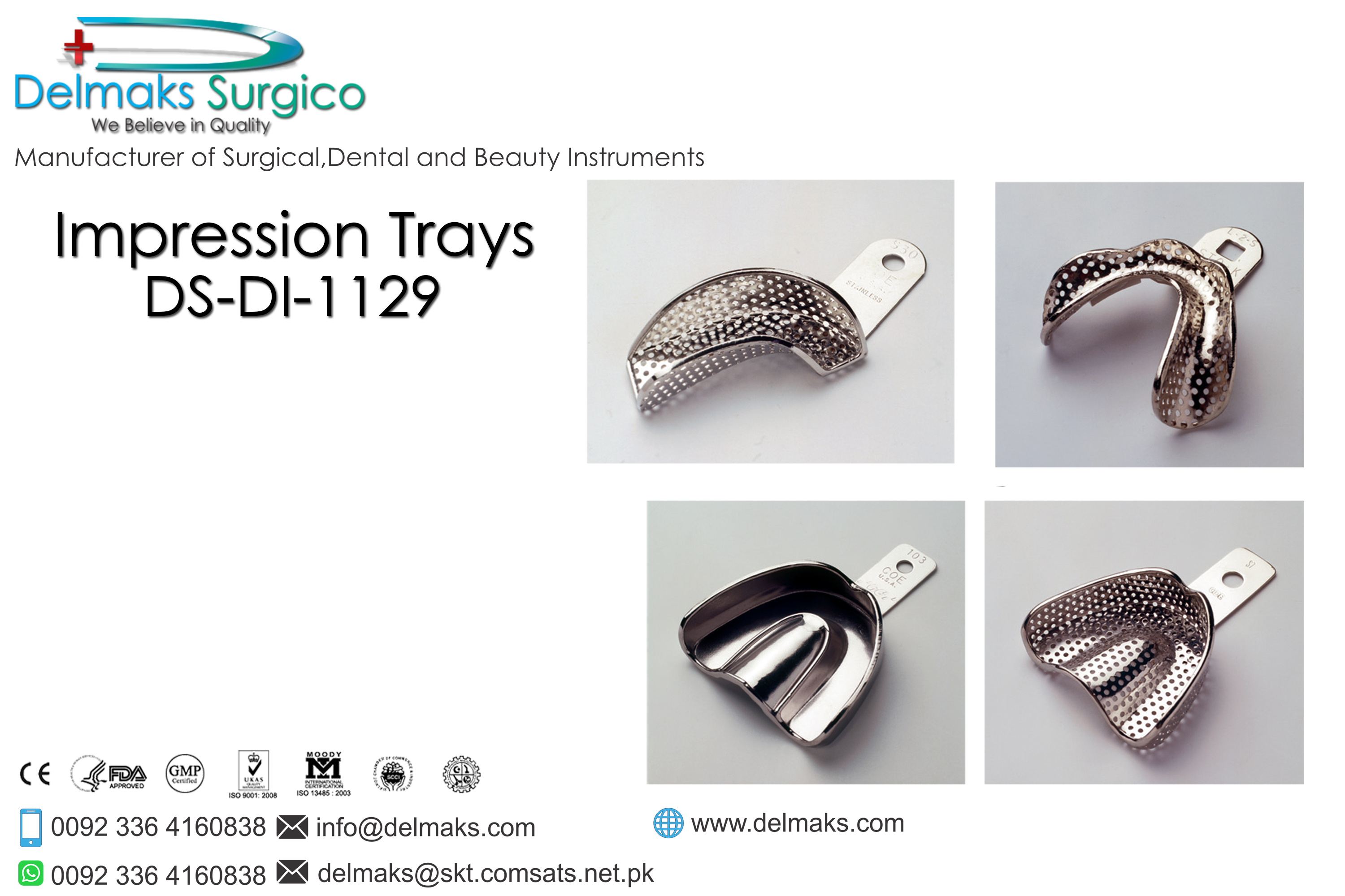 Impression Trays-Impression Instruments And Equipments-Dental Instruments-Delmaks Surgico
