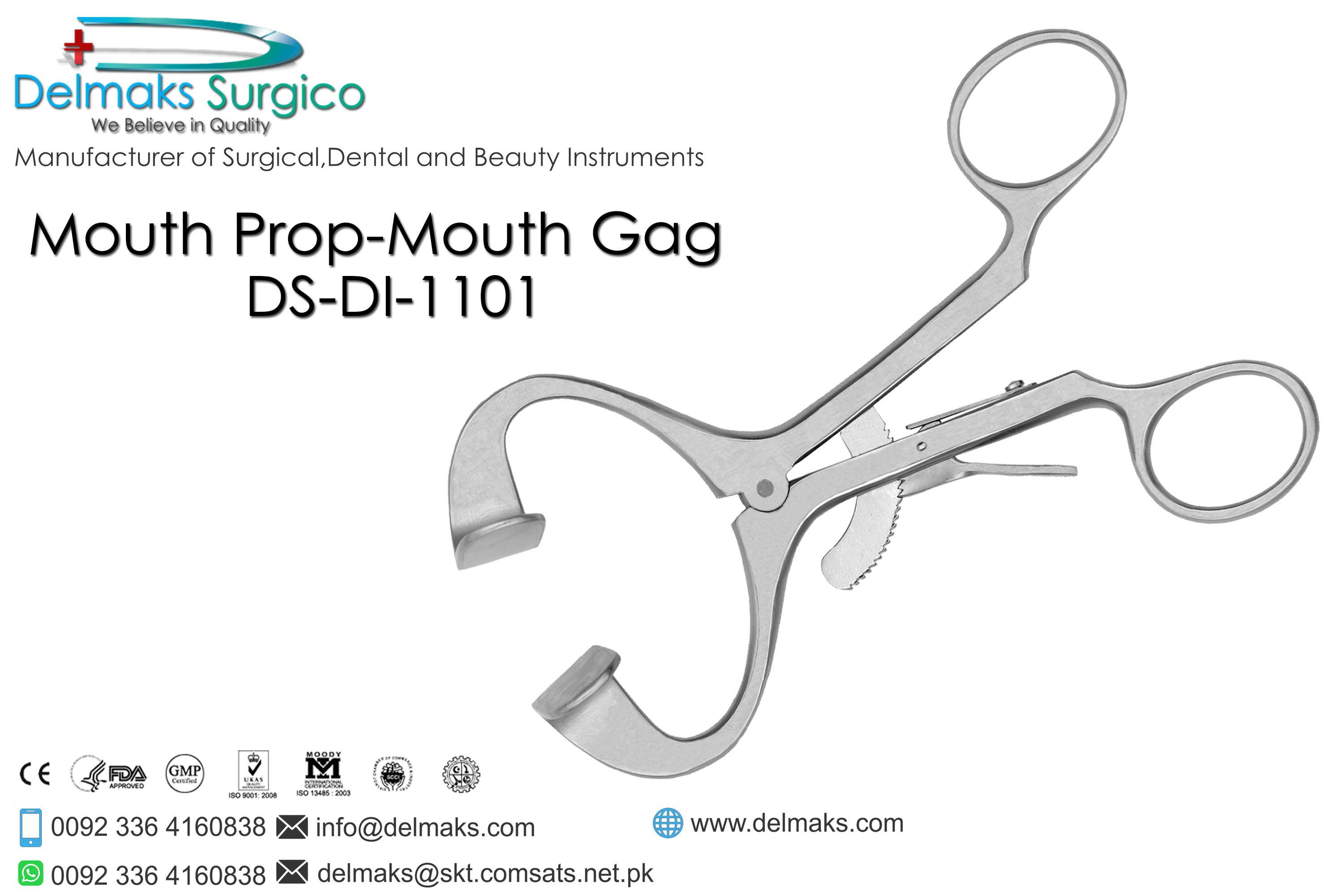 Mouth prop-Mouth Gag-Oral And Maxillofacial Surgery Instruments-Dental Instruments-Delmaks Surgico