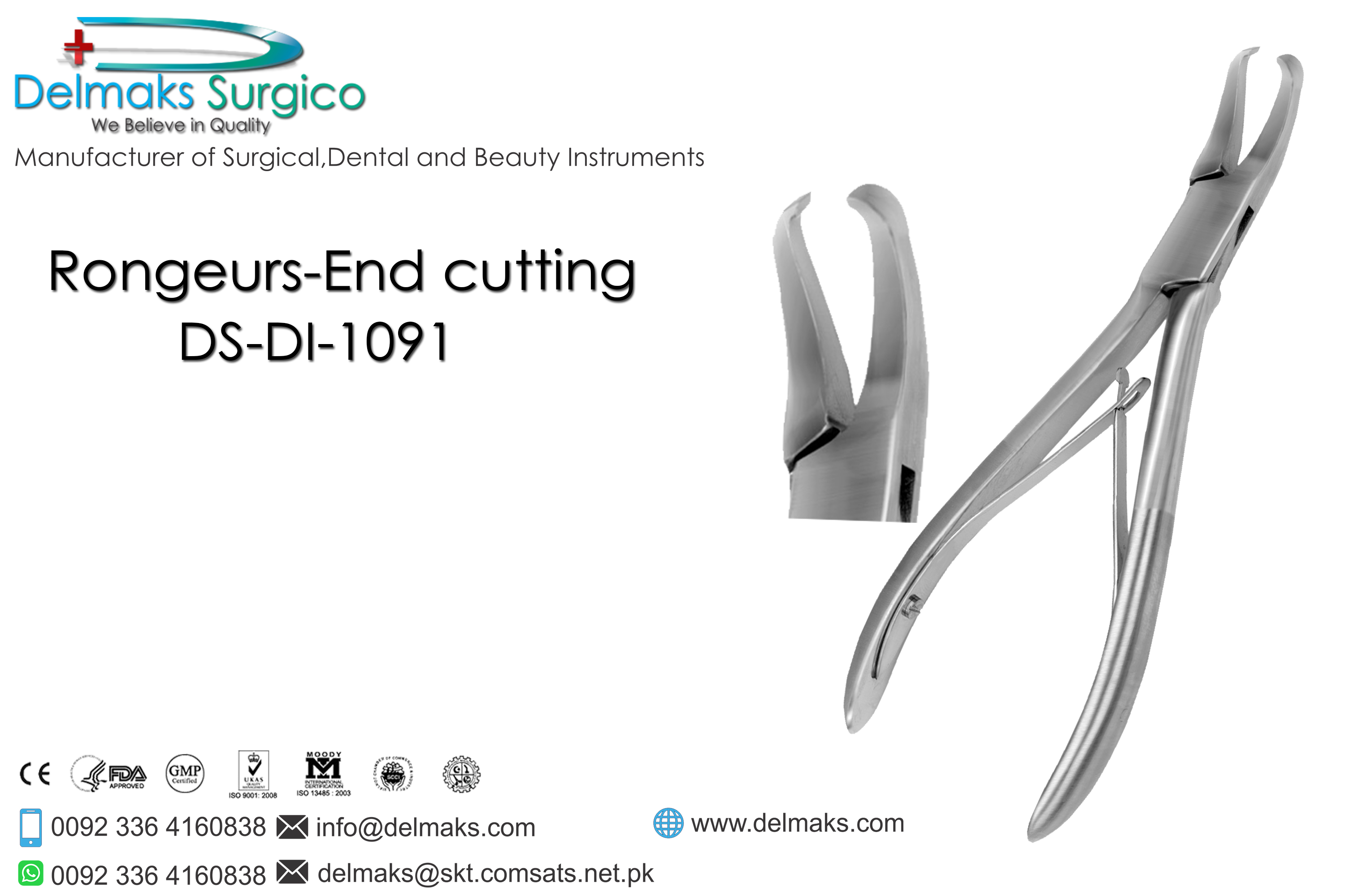 Rongeurs End Cutting-Oral And Maxillofacial Surgery Instruments-Dental Instruments-Delmaks Surgico