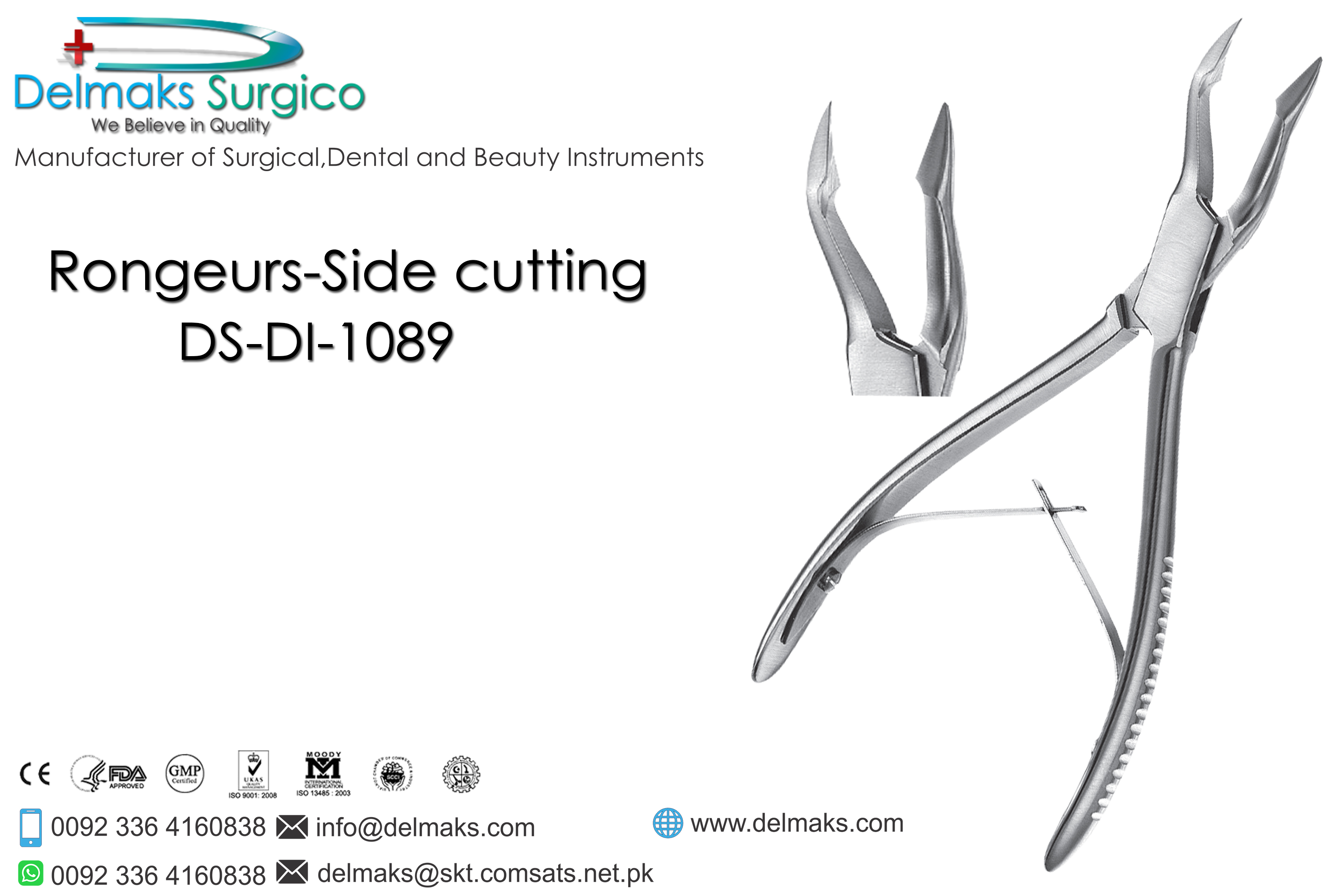 Rongeurs Side Cutting-Oral And Maxillofacial Surgery Instruments-Dental Instruments-Delmaks Surgico