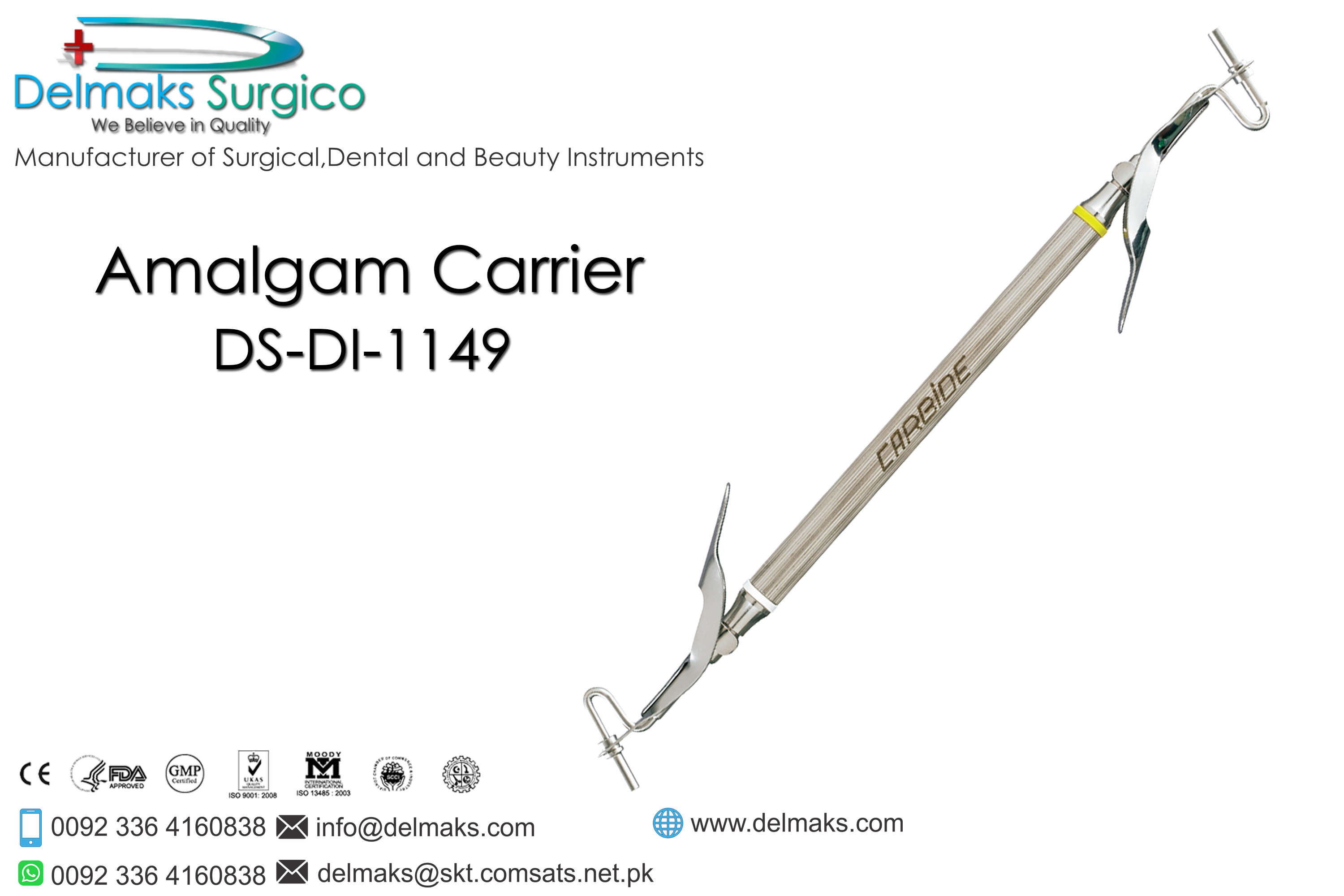 Amalgam Carrier (Lever Styler)-Restorative Instruments-Dental Instruments-Delmaks Surgico