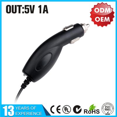 Factory Price 5V 1A Car Charger With Cable for Mobile Phone YLCC-209