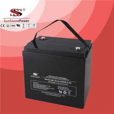 6V 150AH ML AGM Rechargeable Maintenance Free Type Deep Cycle Solar UPS Storage Battery