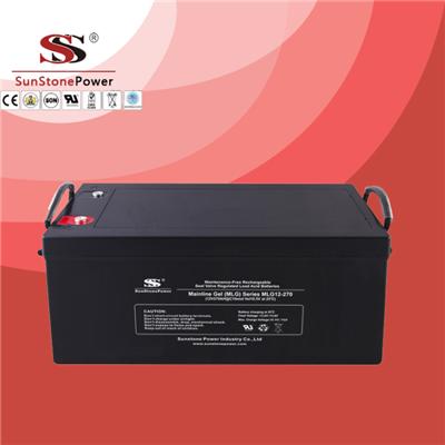 12V 270AH MLG GEL Maintenance Free Rechargeable Lead Acid Deep Cycle UPS Full Solar Accumulator Battery