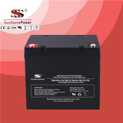 12V 50AH MLG GEL Maintenance Free Rechargeable Lead Acid Deep Cycle UPS Full Solar Accumulator Battery