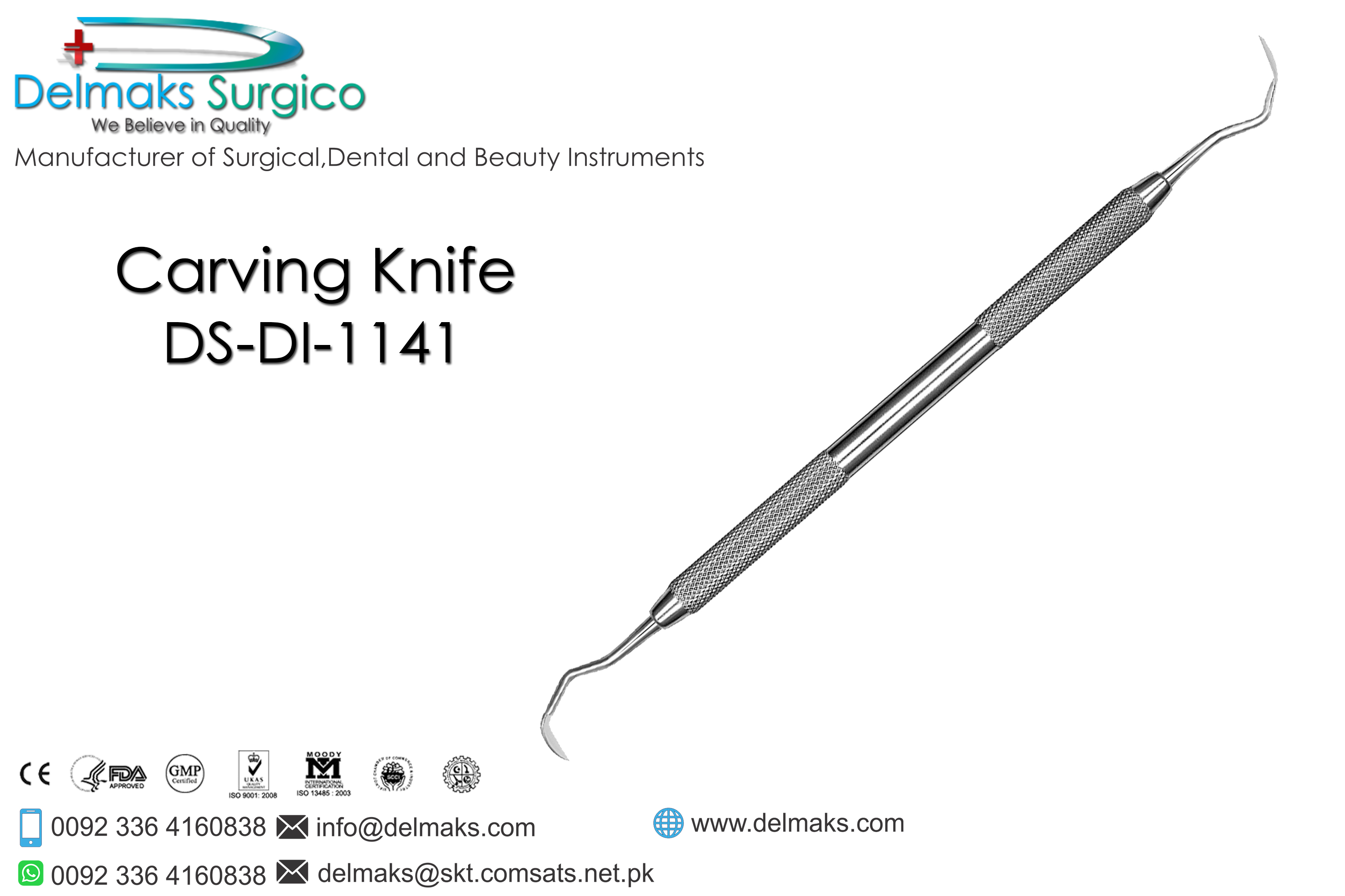 Carving Knife-Restorative Instruments-Dental Instruments-Delmaks Surgico