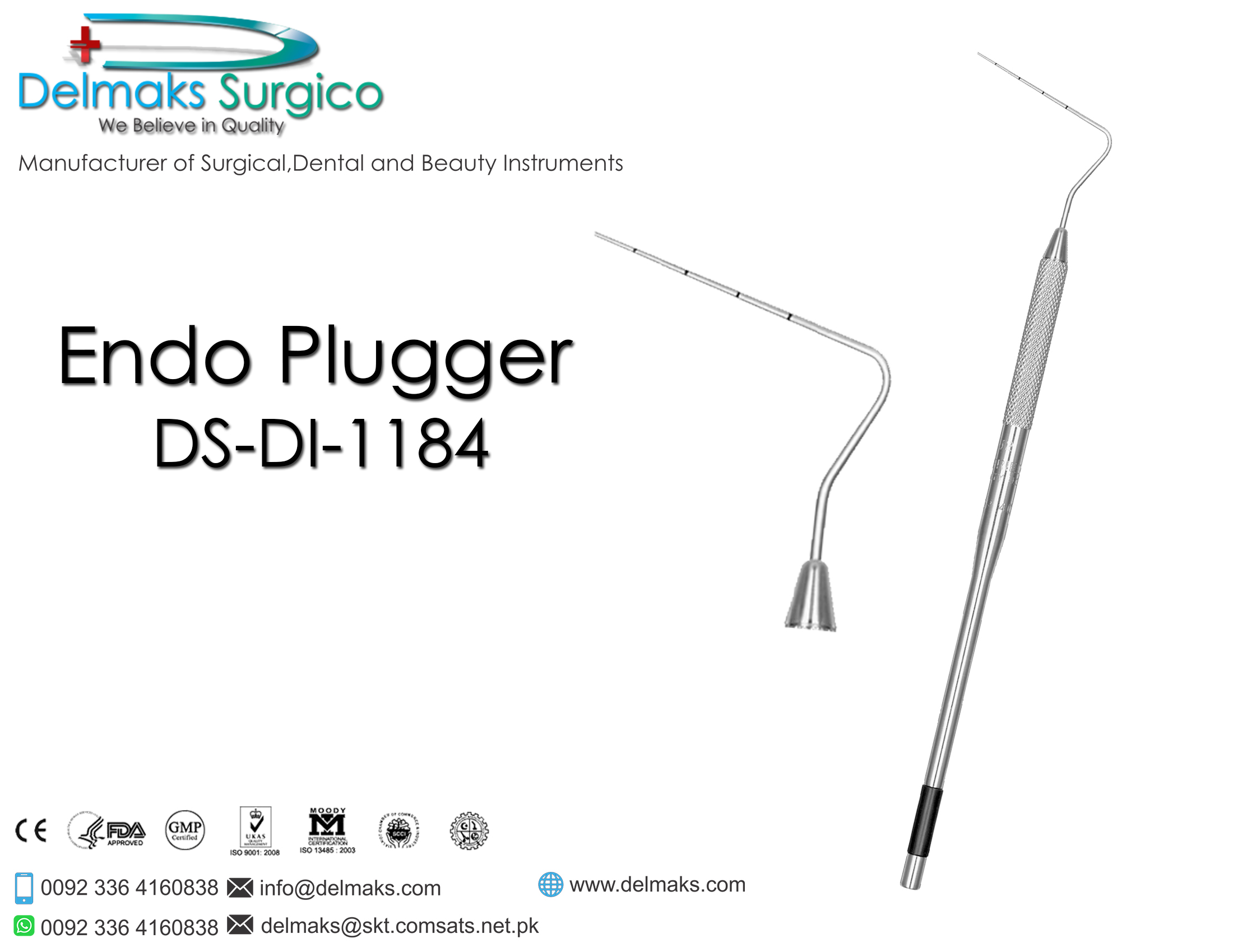 Endo Plugger-Endodontic Instruments-Dental Instruments-Delmaks Surgico