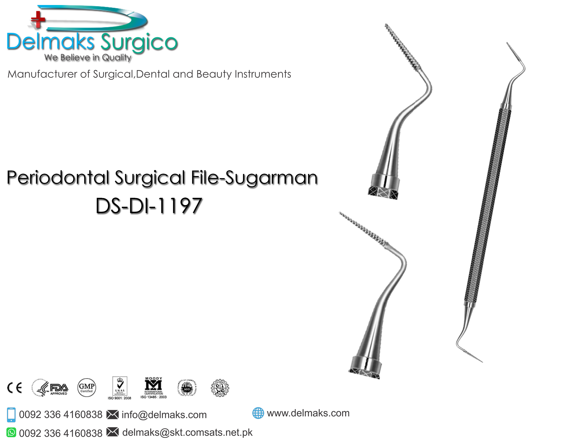 Periodontal Surgical File-Sugraman-Dental Instruments-Delmaks Surgico