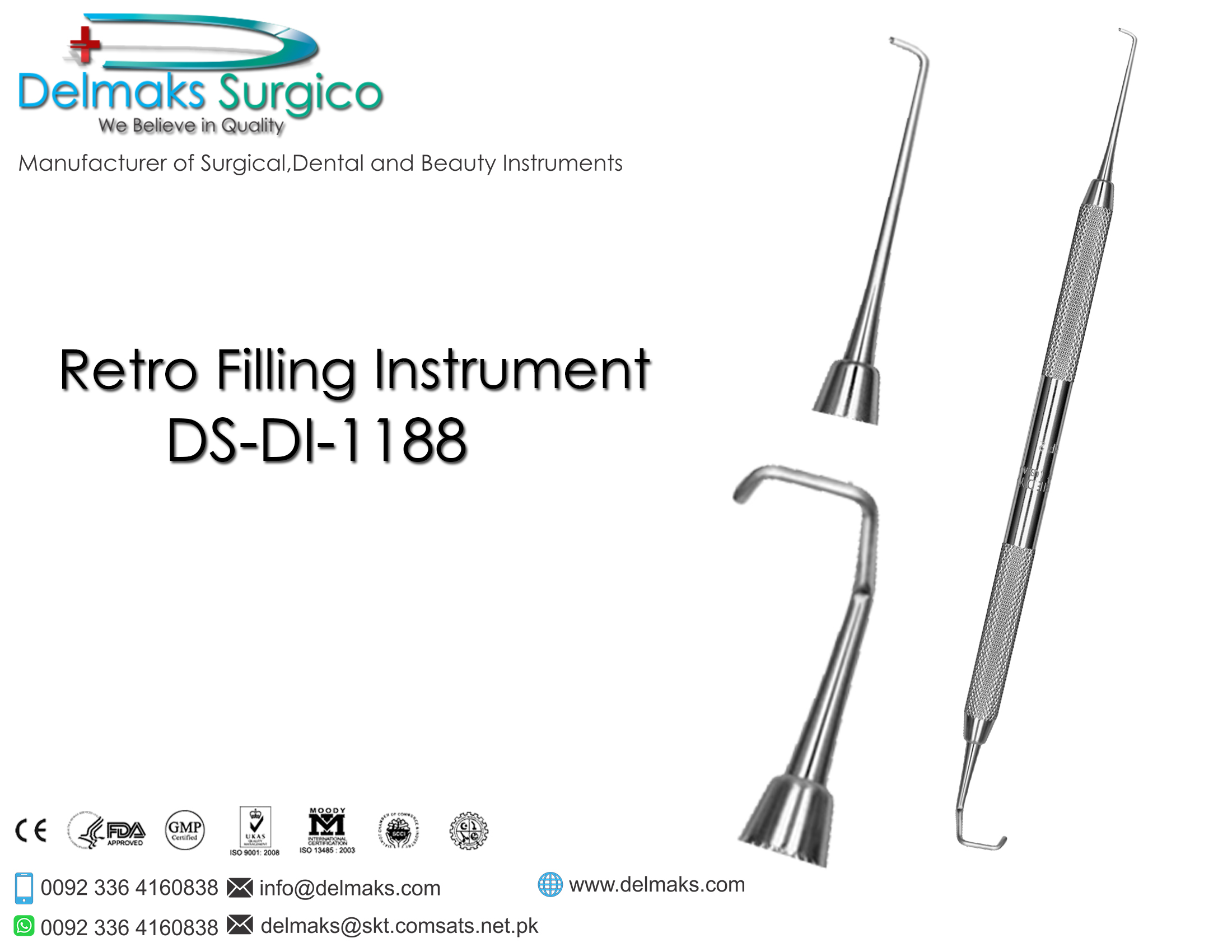 Retro Filling Instrument-(Endodontic Instruments)-Dental Instruments-Delmaks Surgico