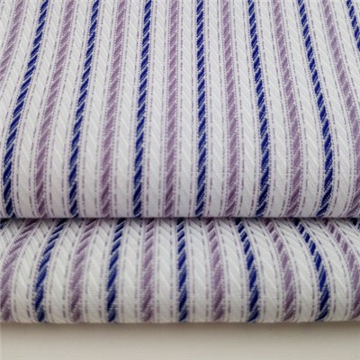Textured Cotton Linen Stripe With Wrinkle Free For Business Shirts