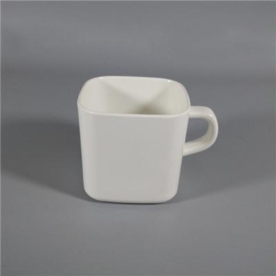 White Color Square Melamine Coffee Cup Mug