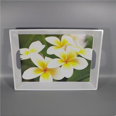 Cheap Floral Small Melamine Rectangular Tray Suppliers