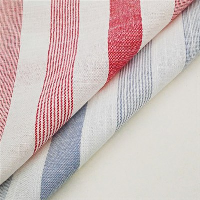 Linen Alike Yarn Dye Cotton Slub Stripe